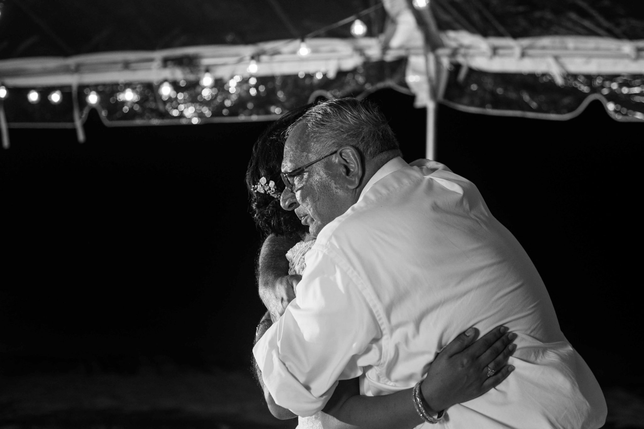 Father of the bride hug
